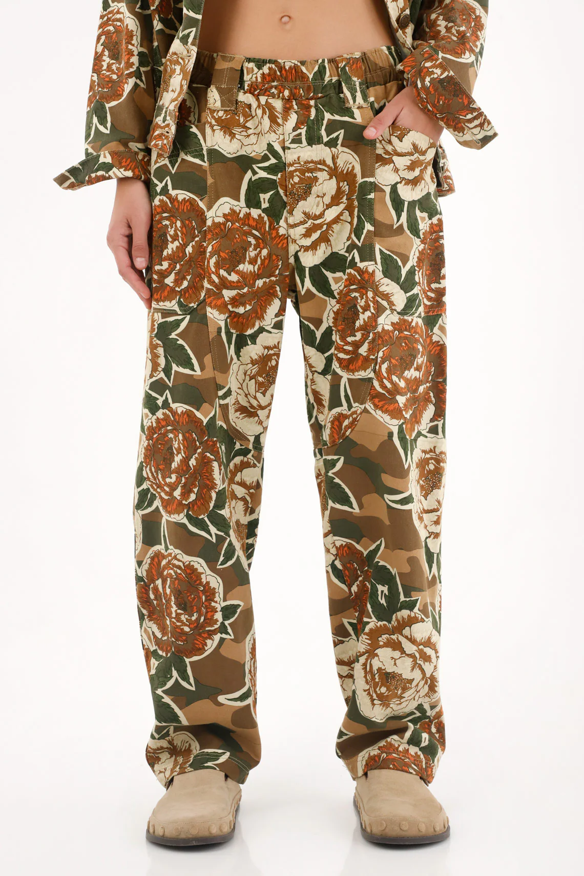 Women's Oversized Printed Denim Pants