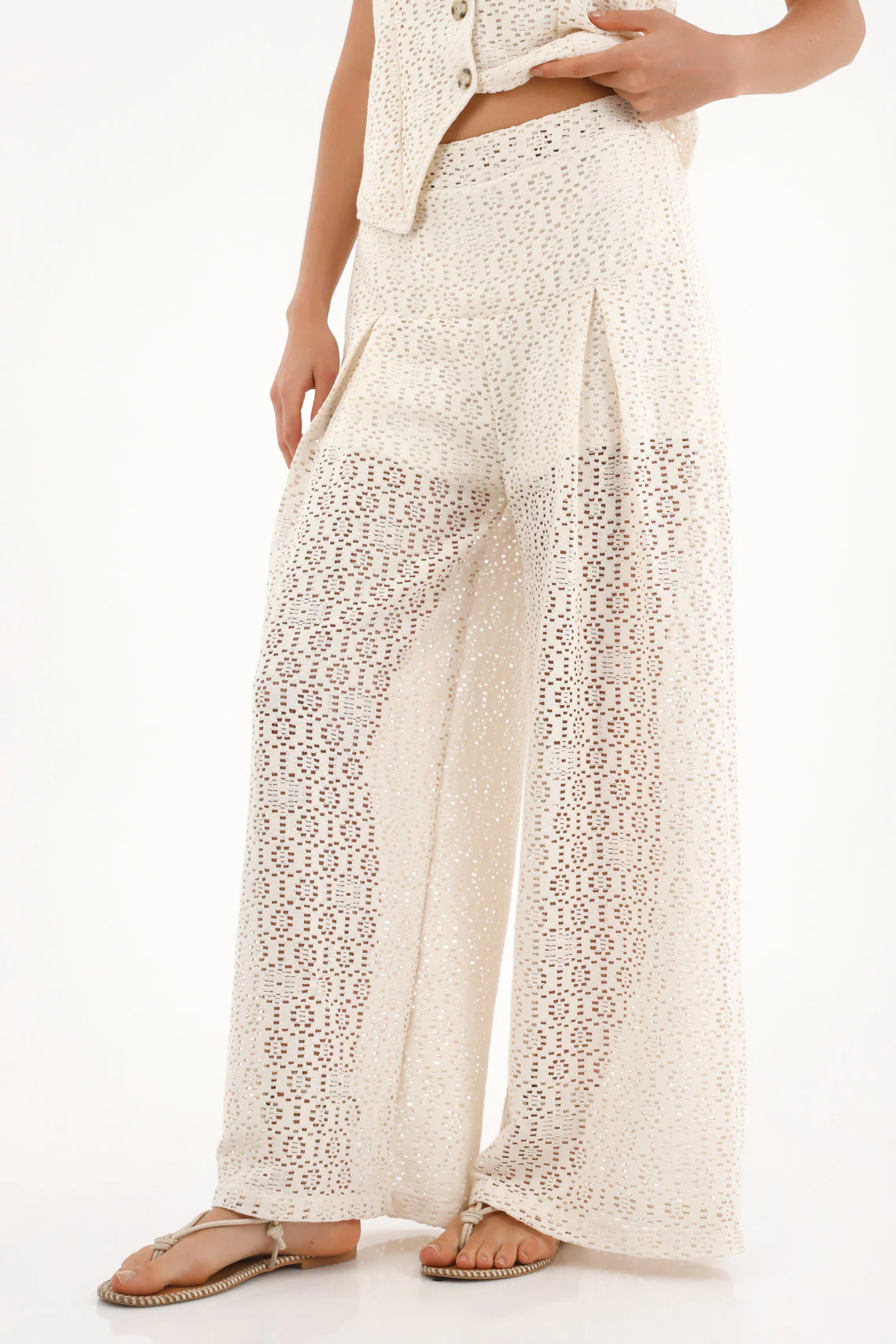 Women's Boho-Inspired Oversized Raw Fabric Pants - Image 2