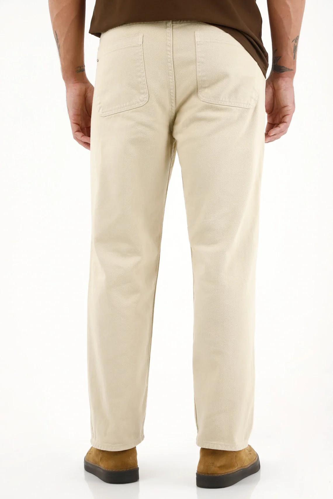 Loose Pants in Crudo Bull Denim for Men - Image 4