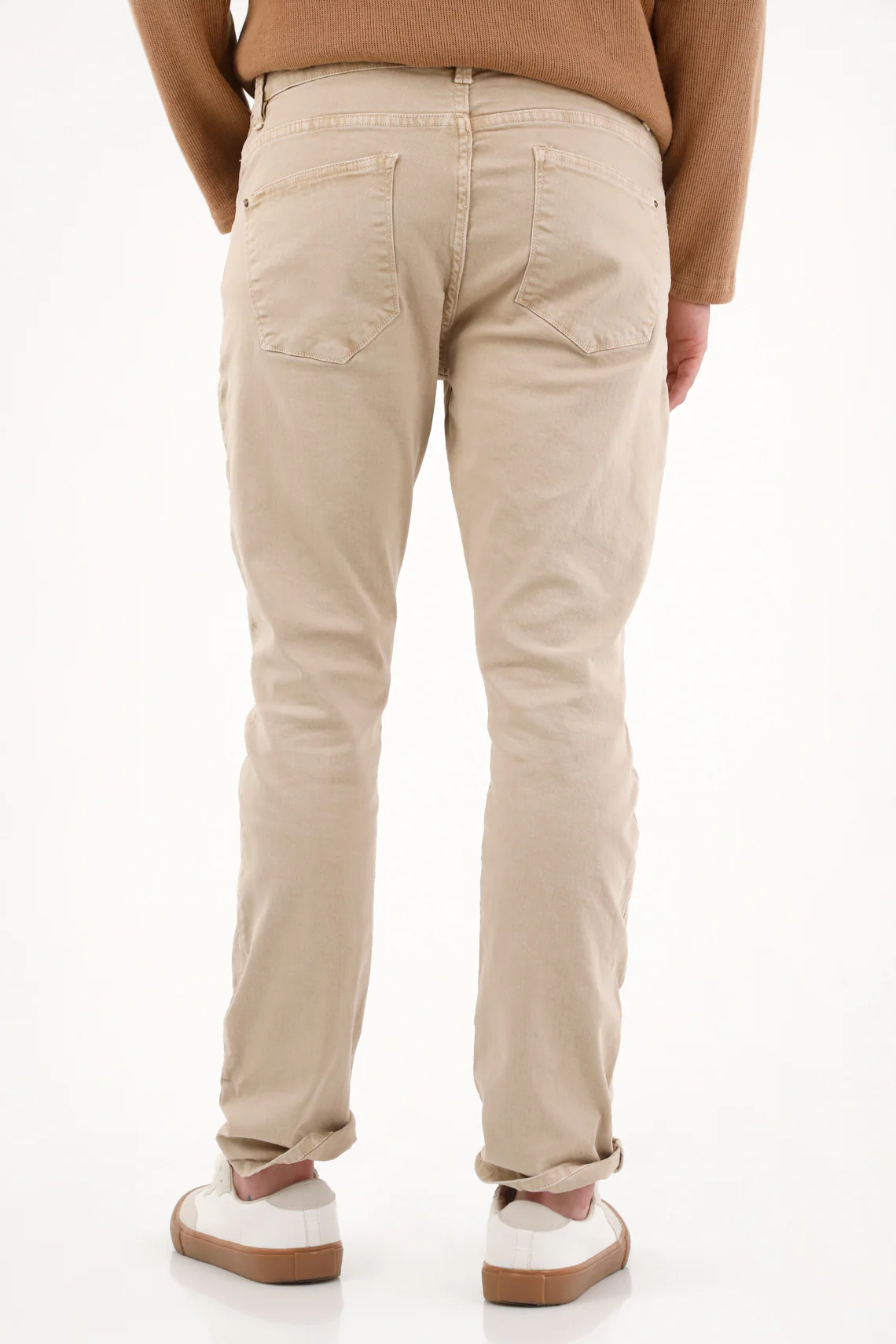 Straight Pants with Five Pockets Off-White for Men - Image 5