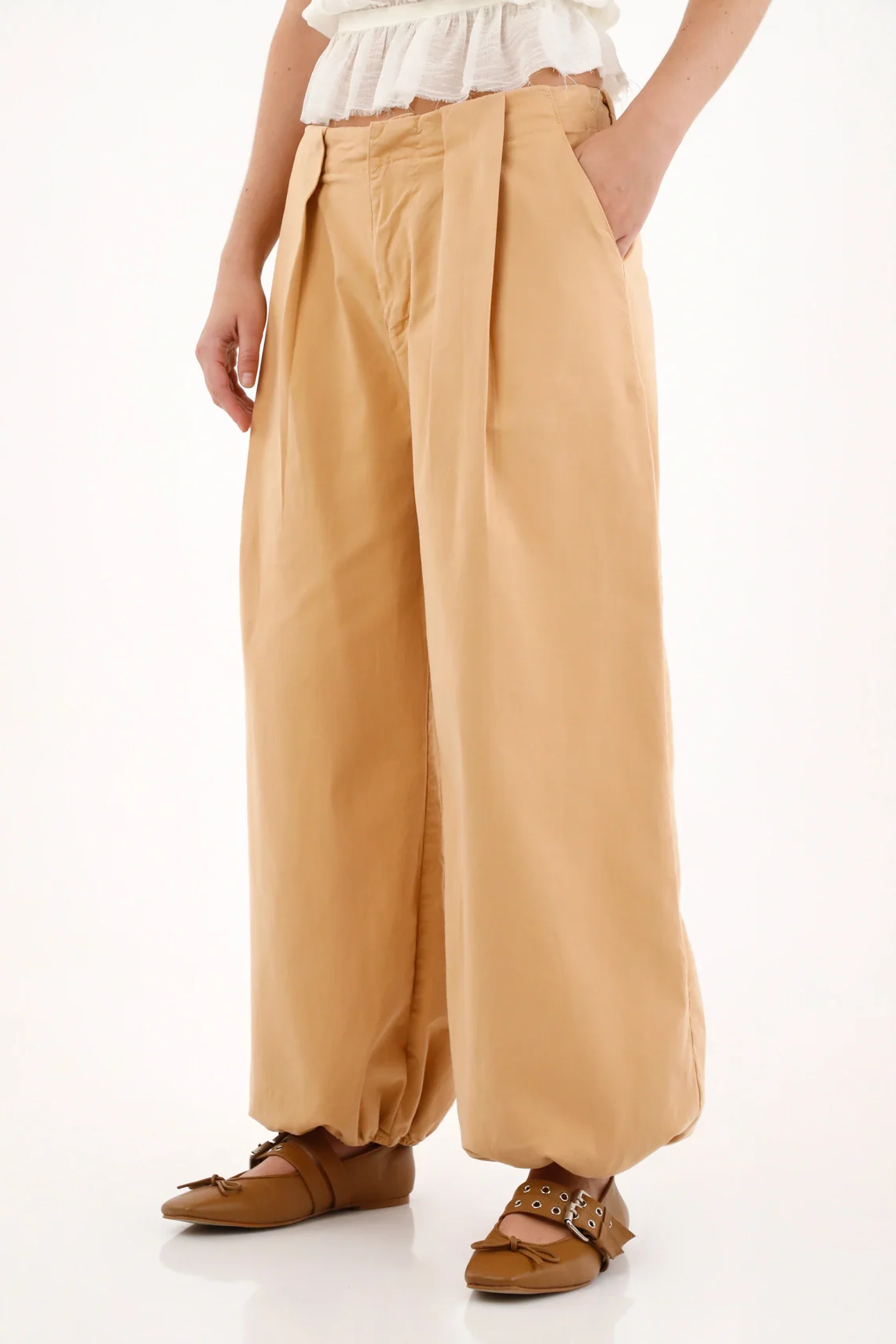 Brown Harem Pants for Women - Image 3