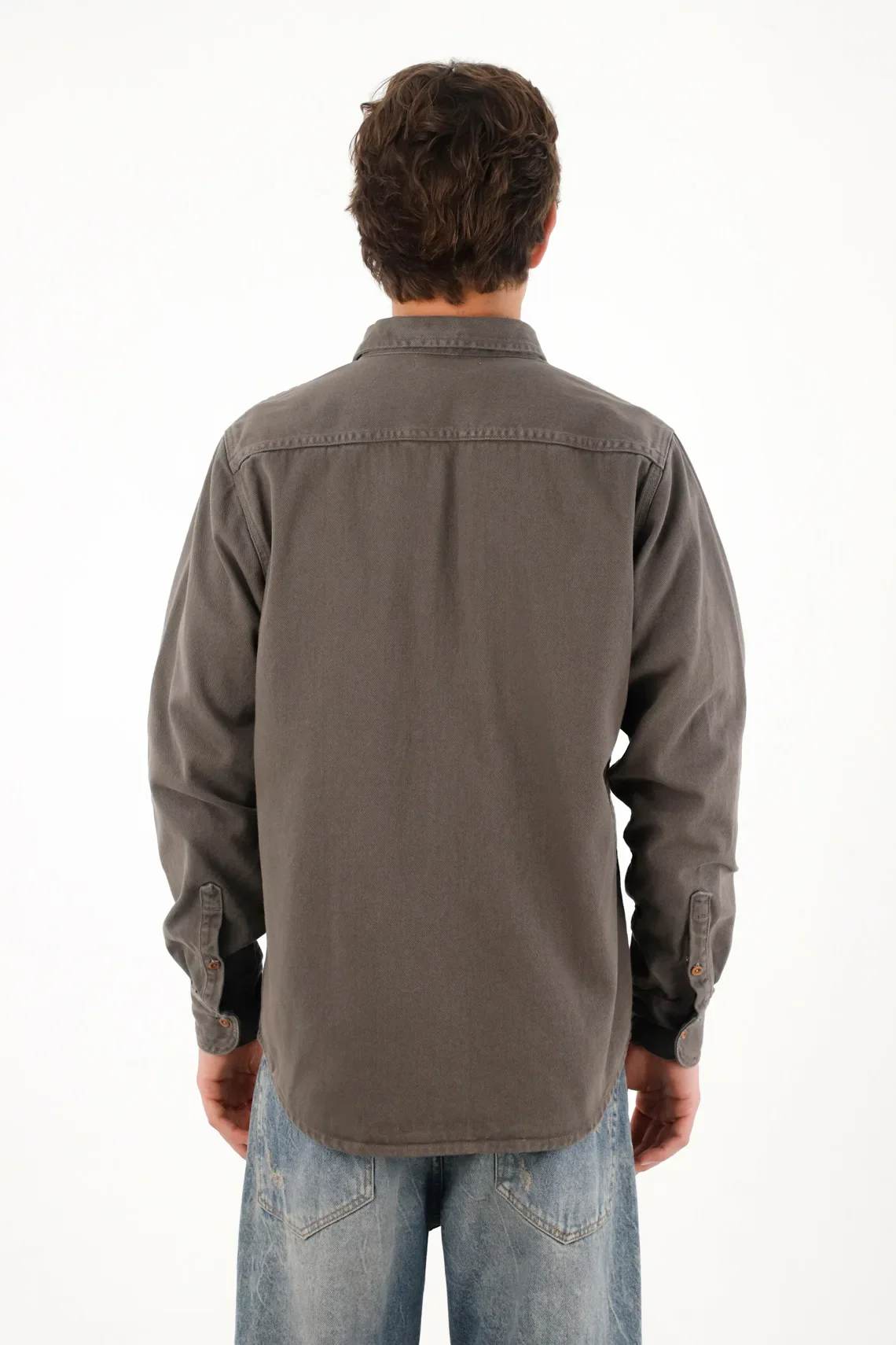 Shirt in drill with vintage dye for men - Image 5