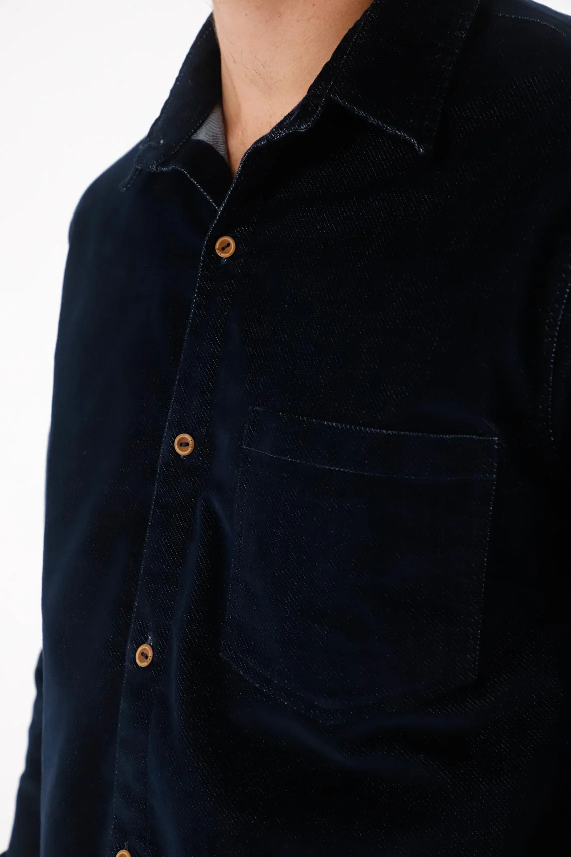 Classic Soft Touch Blue Shirt for Men - Image 3