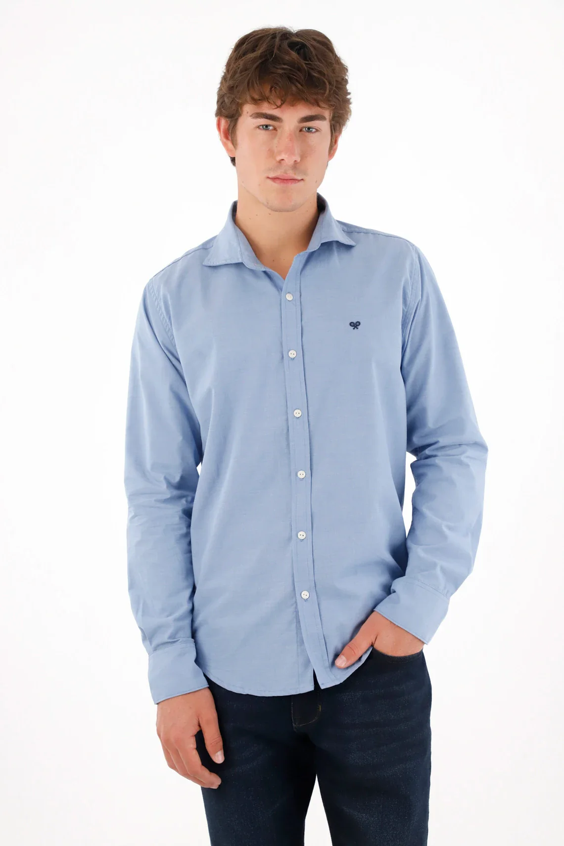 Shirt with Mini Blue Racket for Men