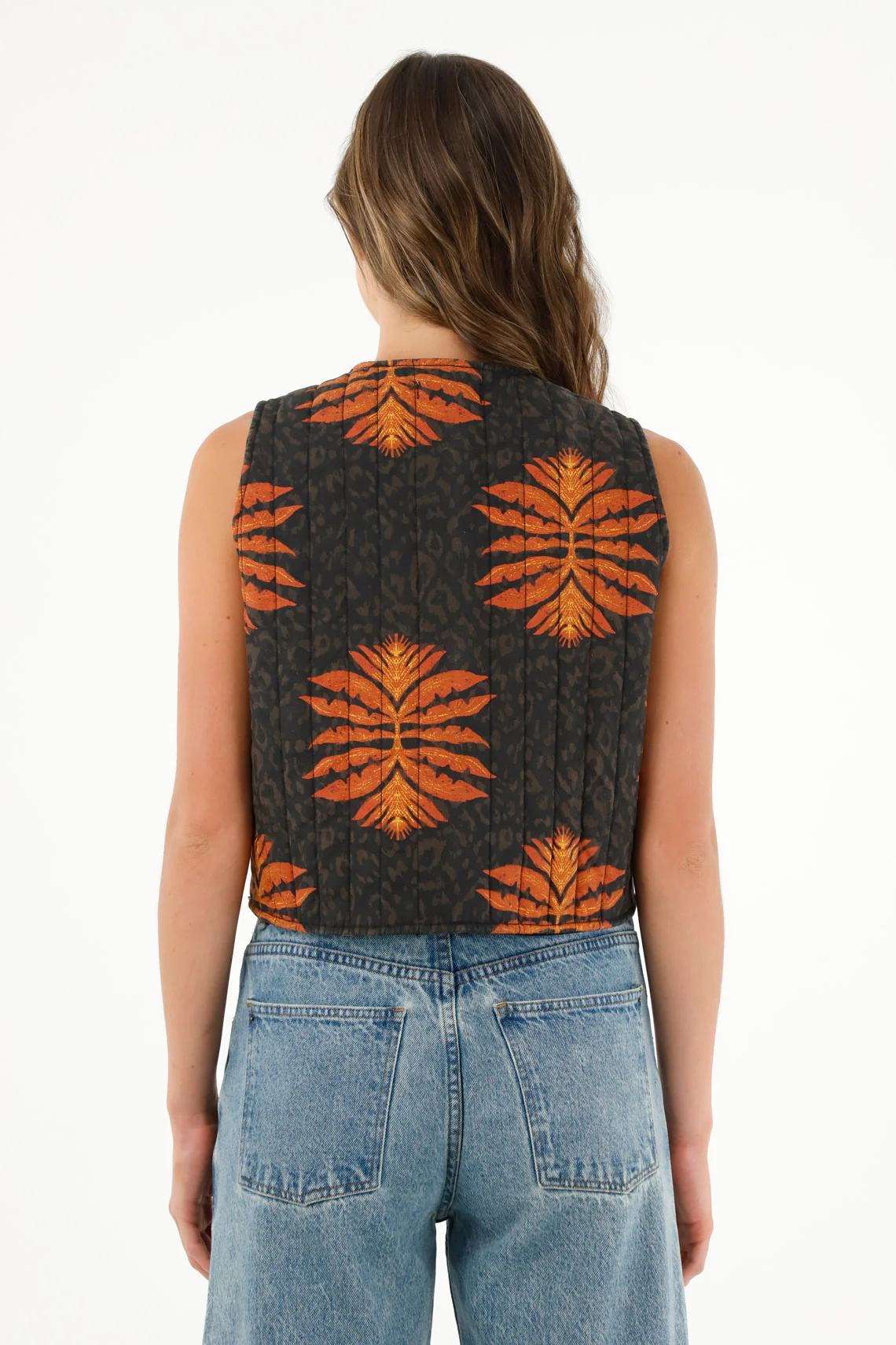 Women's Printed Padded Vest - Image 4