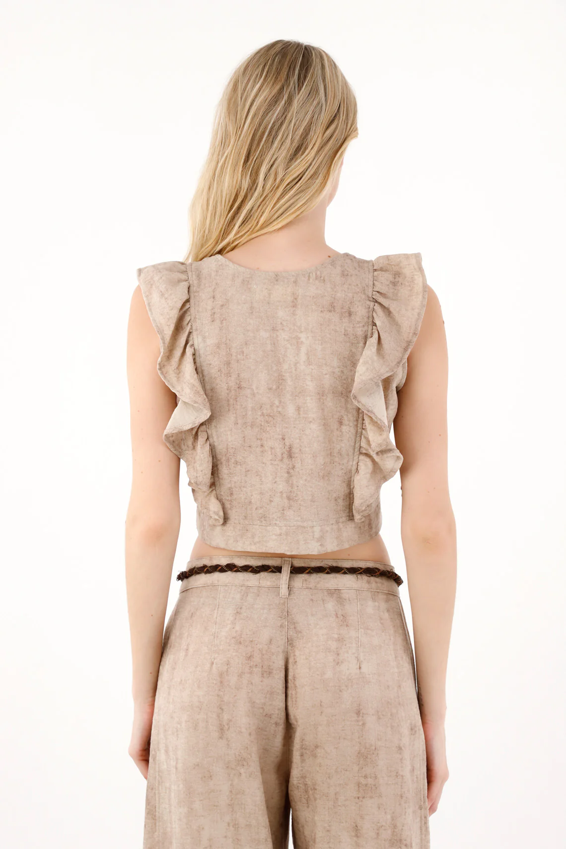 Brown Bolero Design Vest for Women - Image 4