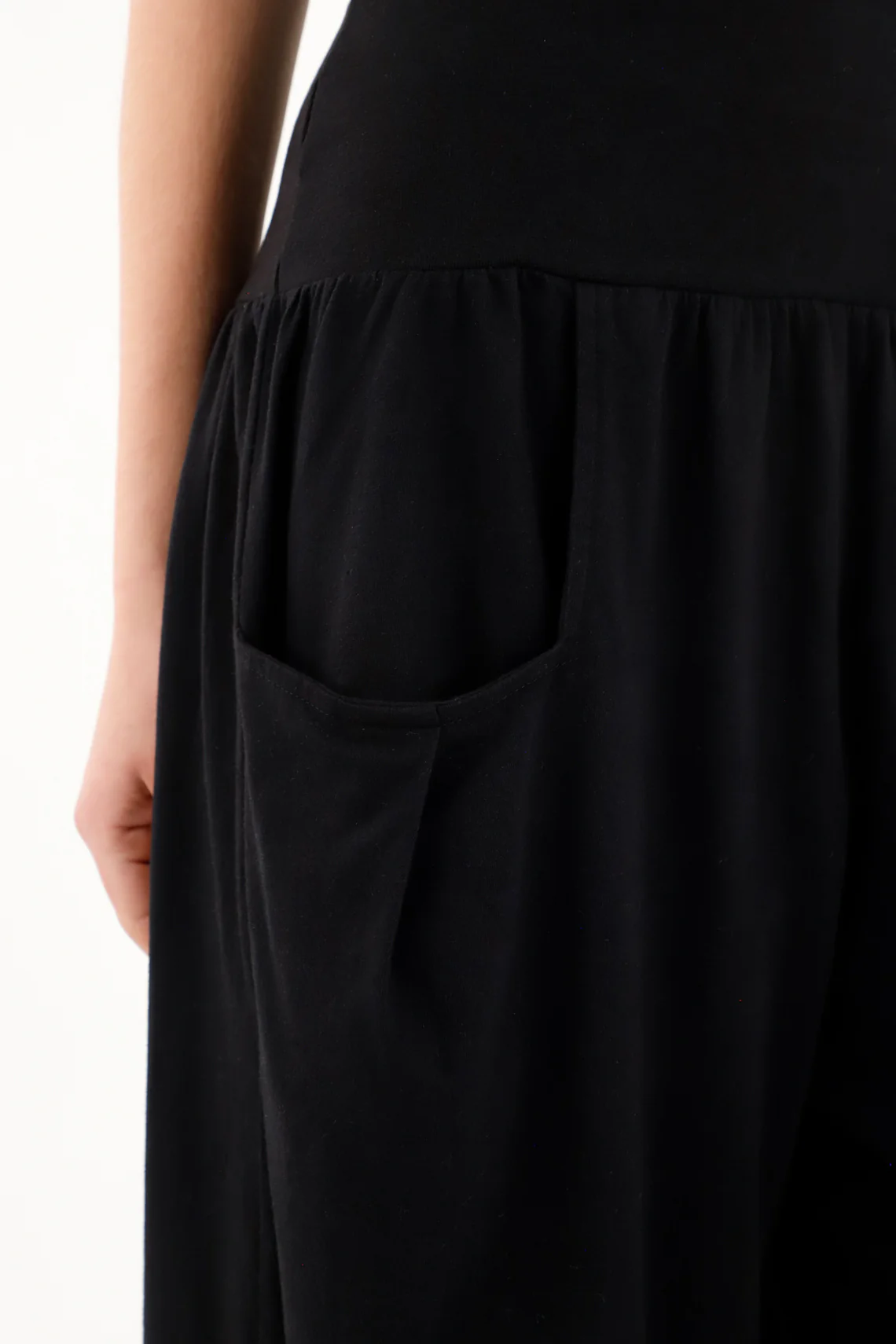 Women's Black Strapless Long Jumpsuit - Image 3
