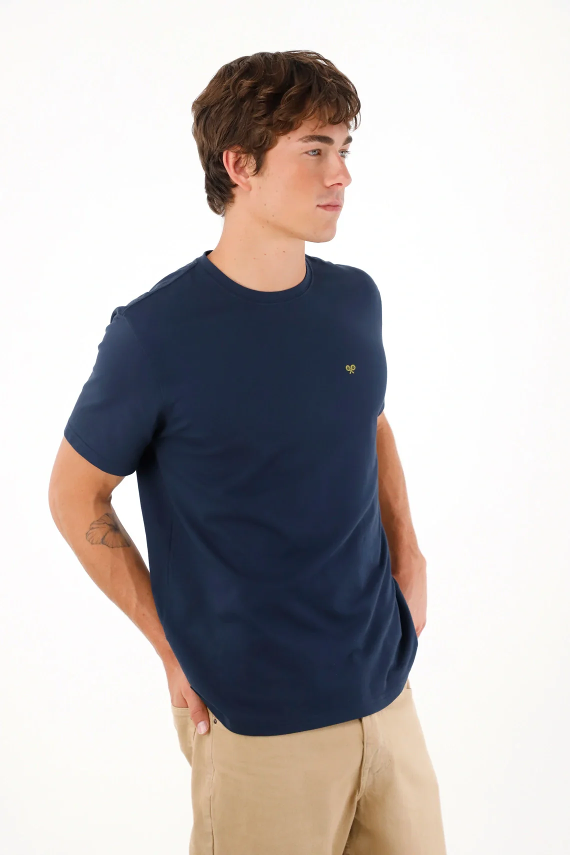 Men's Blue Anti-Pilling T-Shirt