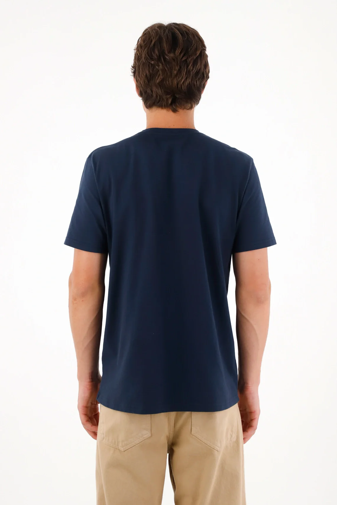 Men's Blue Anti-Pilling T-Shirt - Image 4