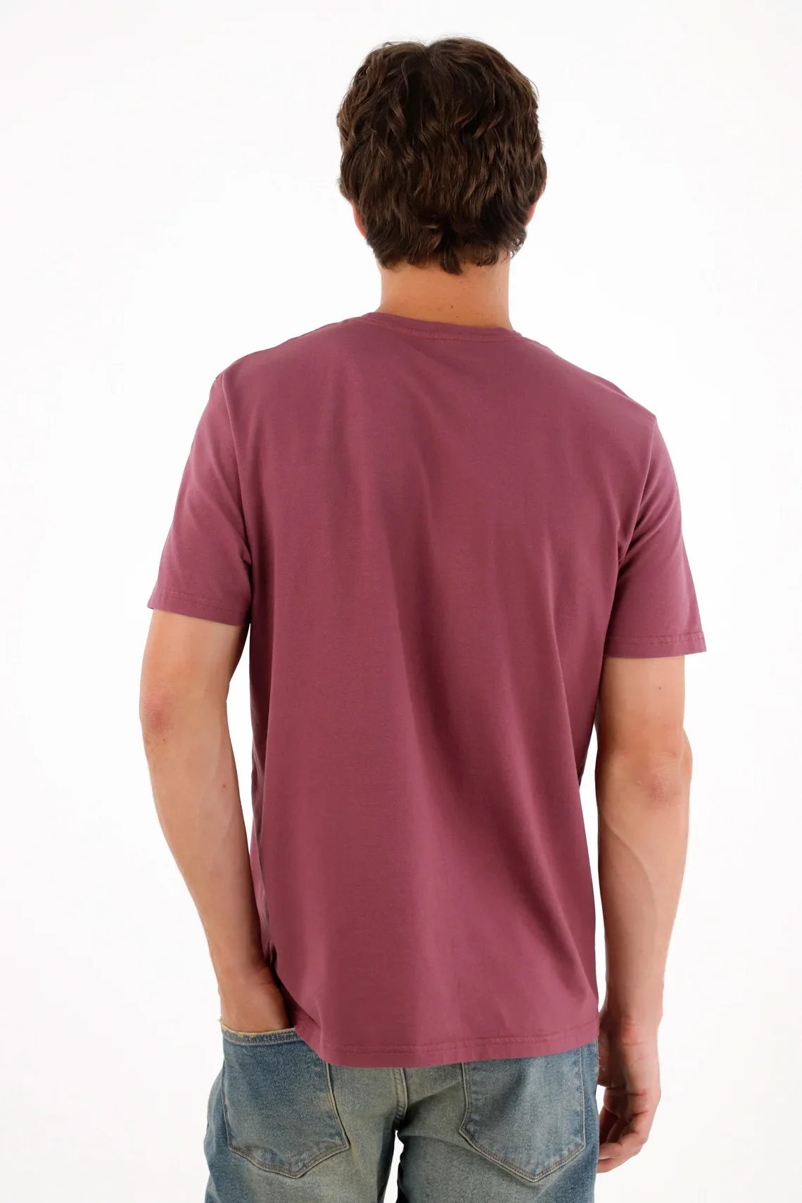 Red Antipilling T-Shirt for Men - Image 4