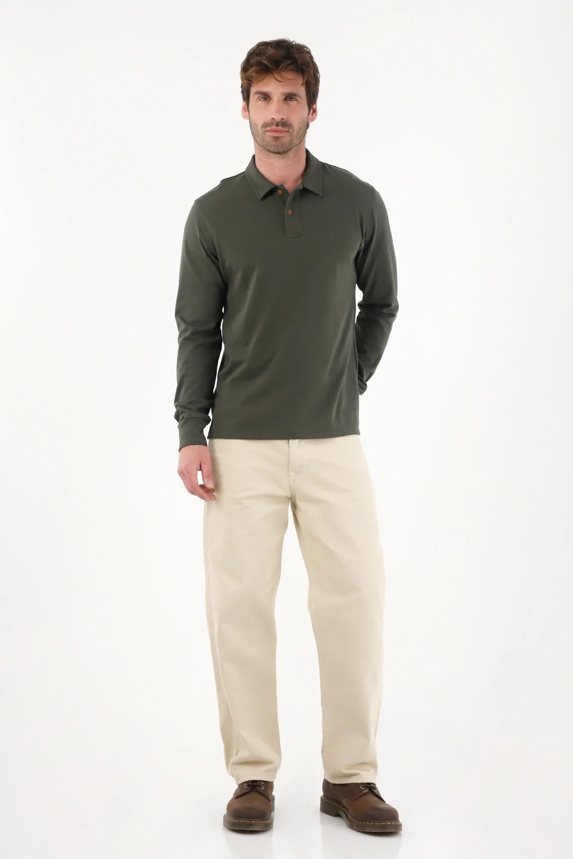 Green Long Sleeve T-Shirt for Men - Image 4