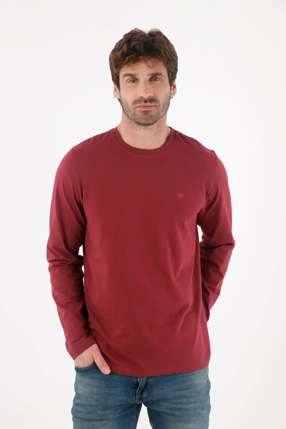 Red long sleeve t-shirt for men