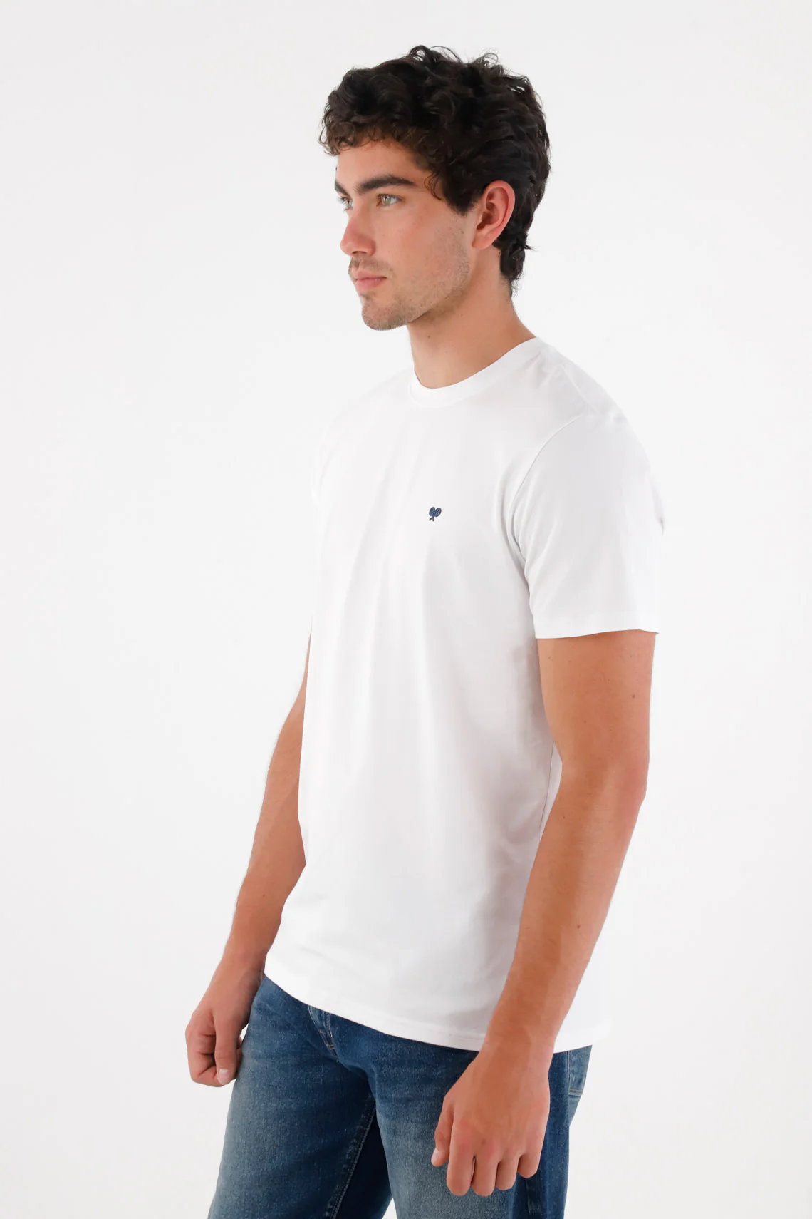 T-Shirt with White Mini Racket for Men - Image 3