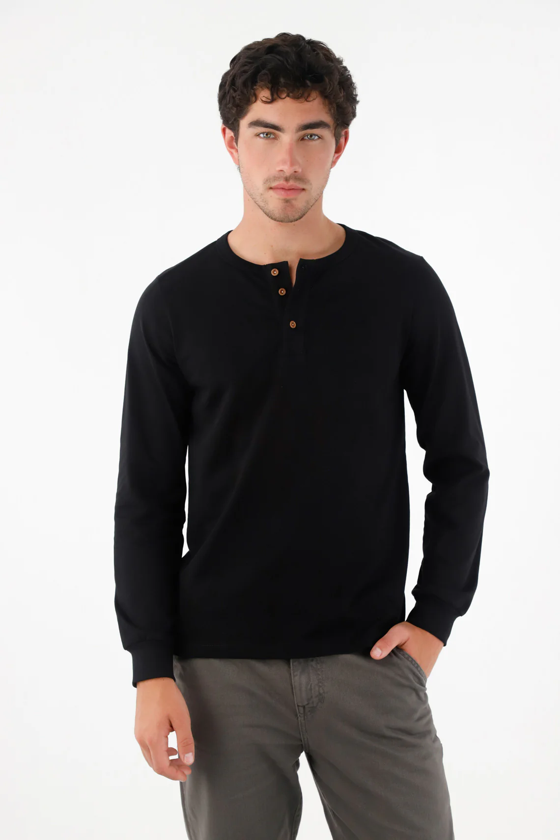 Black Long Sleeve T-Shirt for Men