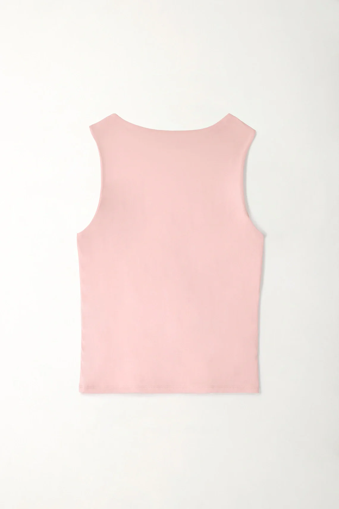 Fitted Sleeveless T-Shirt in Off-White for Women - Image 3