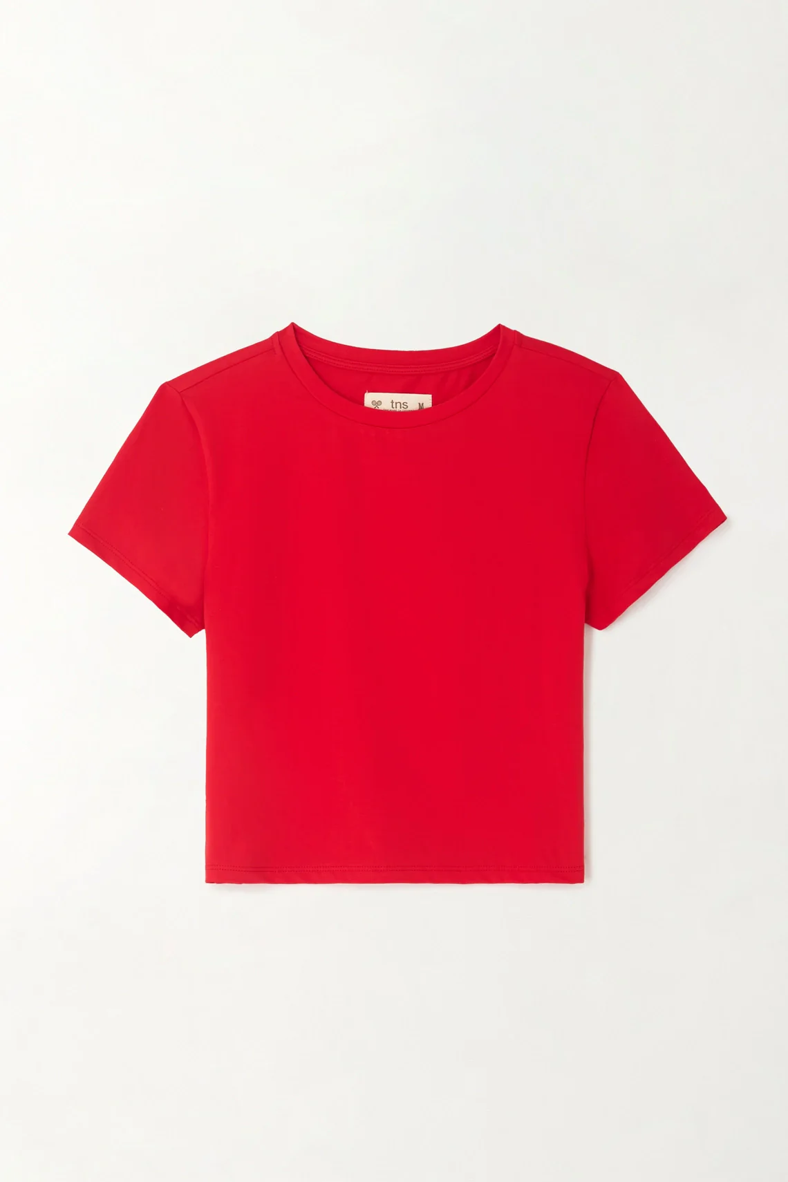 Red Fitted Crop T-Shirt for Women