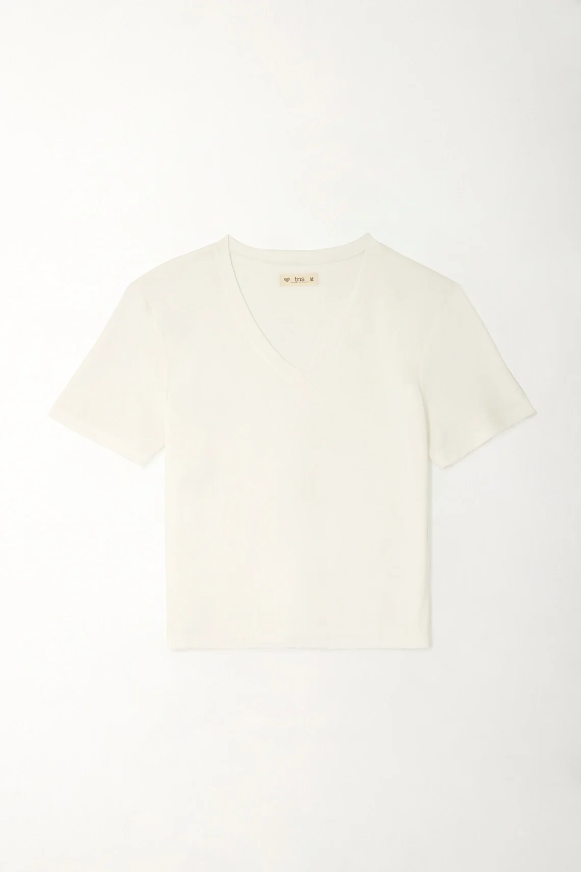 Off-White V-Neck T-Shirt for Women - Image 2