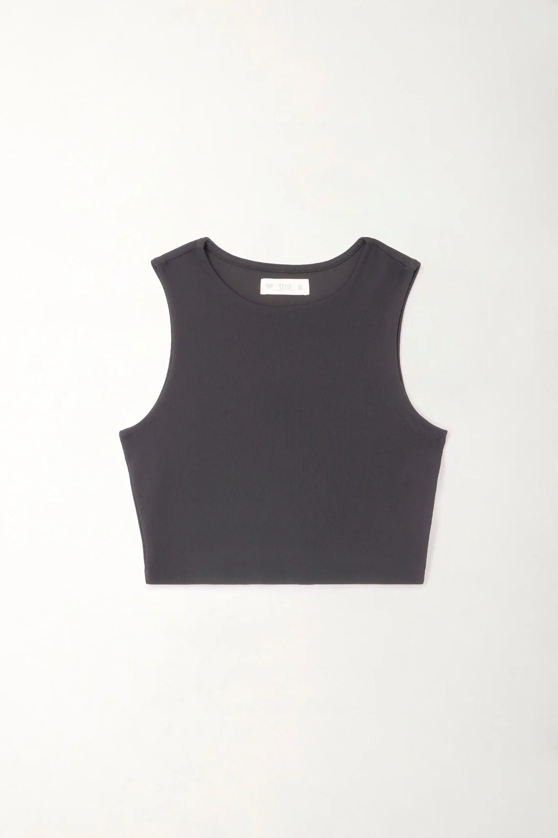 Gray Rib Crop T-Shirt for Women