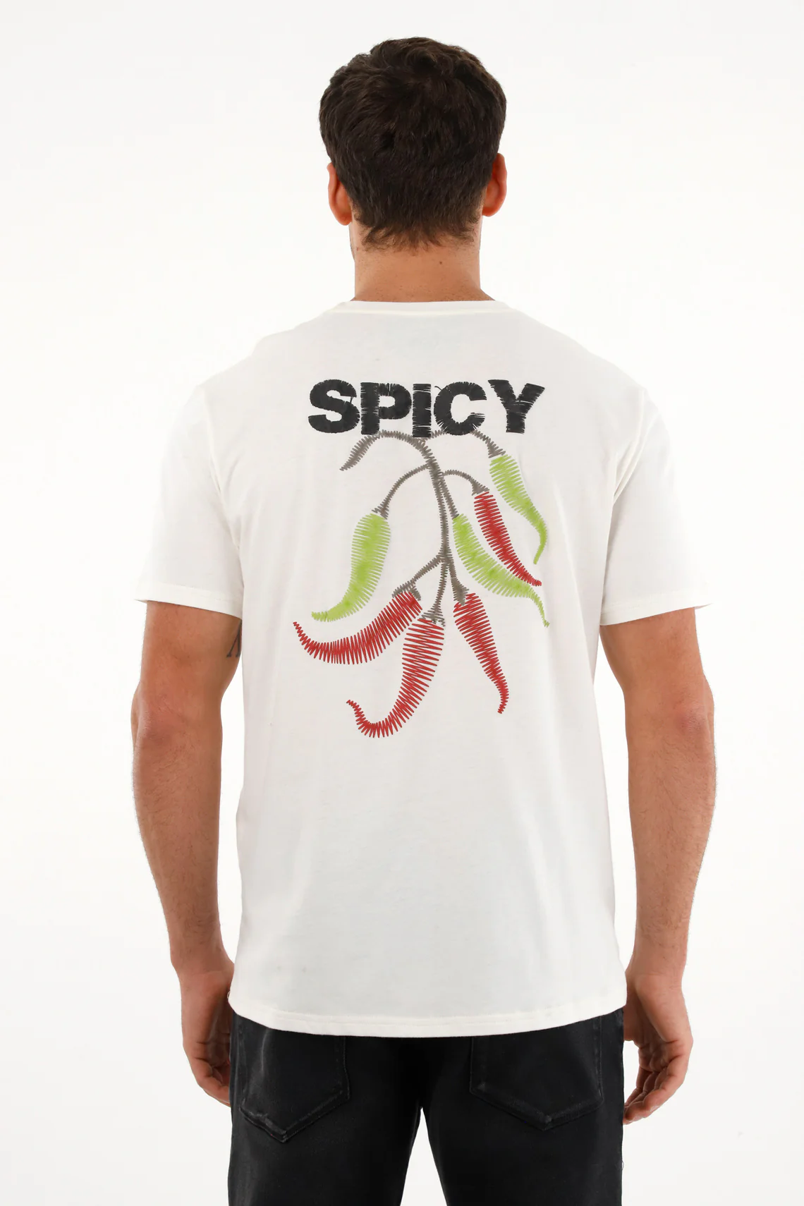 Men's Off-White Back Print T-Shirt - Image 4