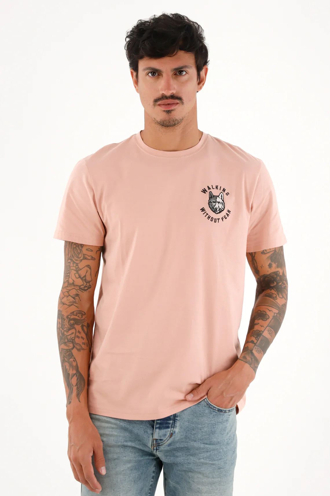 Men's Short Sleeve Pink T-Shirt