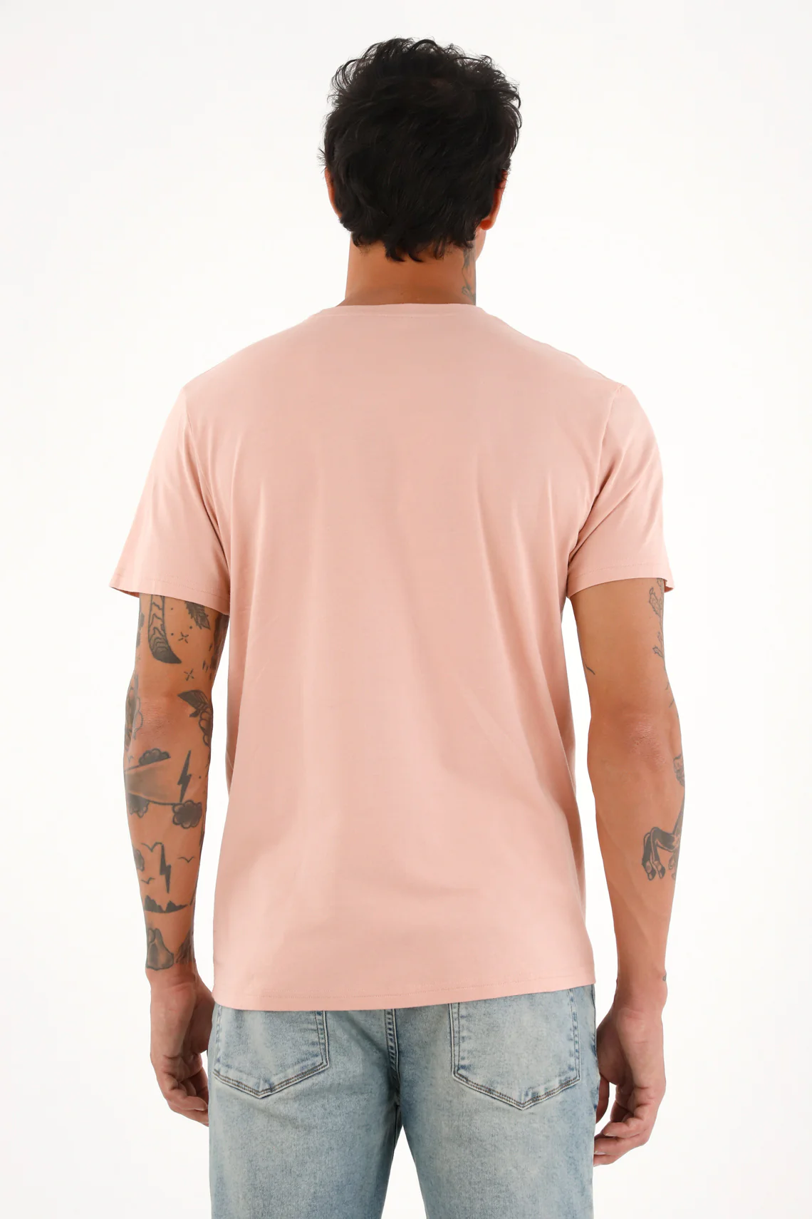 Men's Short Sleeve Pink T-Shirt - Image 4
