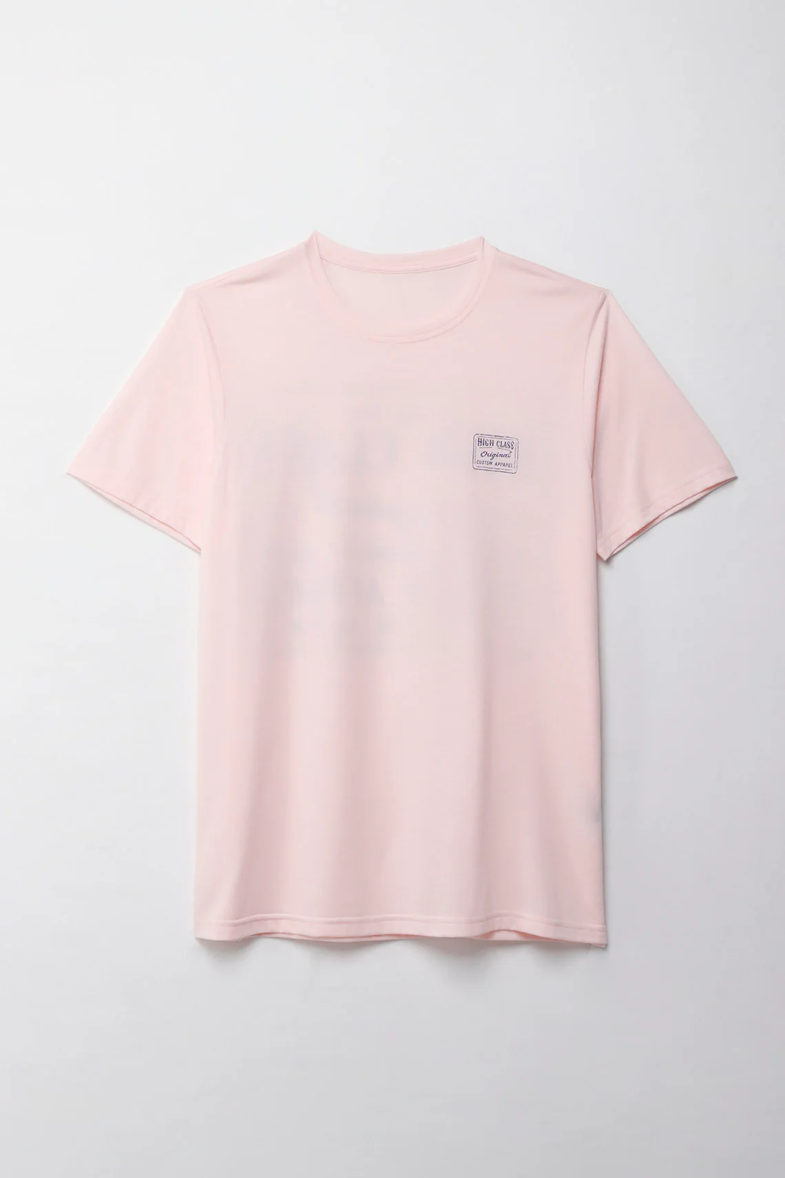 Men's Pink Short Sleeve Printed T-Shirt