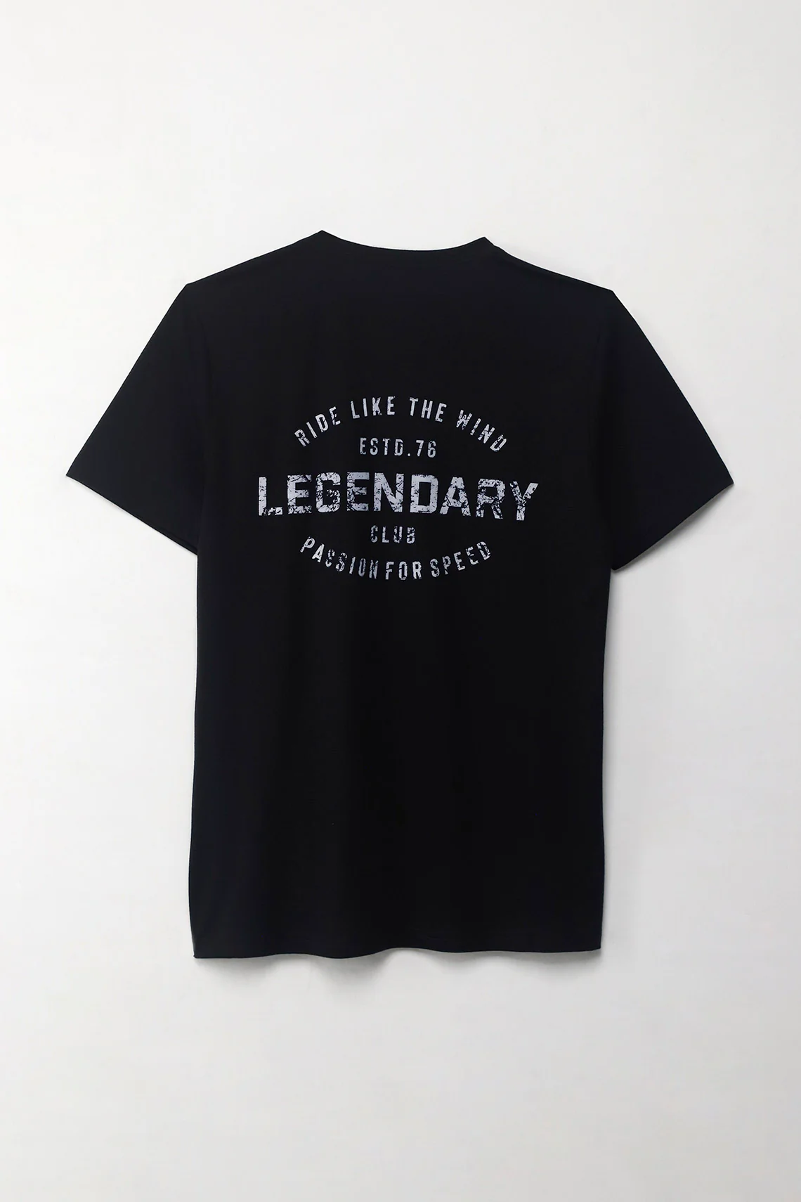 Black Printed Short Sleeve T-Shirt for Men - Image 2