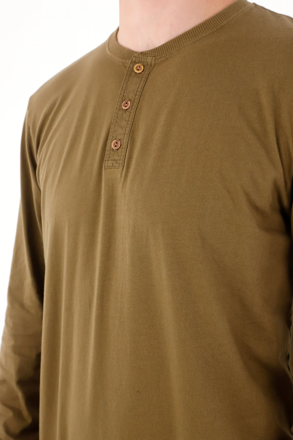 Men's Long Sleeve Button-Up Shirt in Brown - Image 2