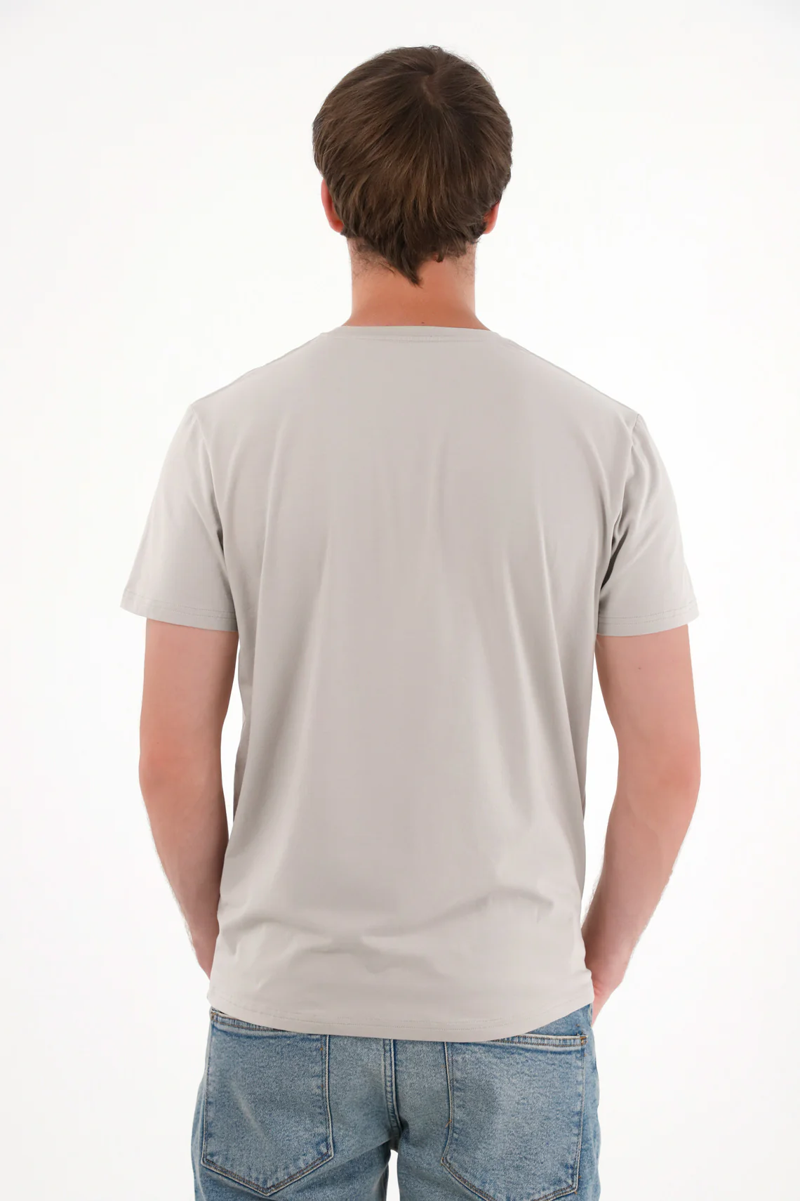 Men's Gray Printed Racket T-Shirt - Image 4