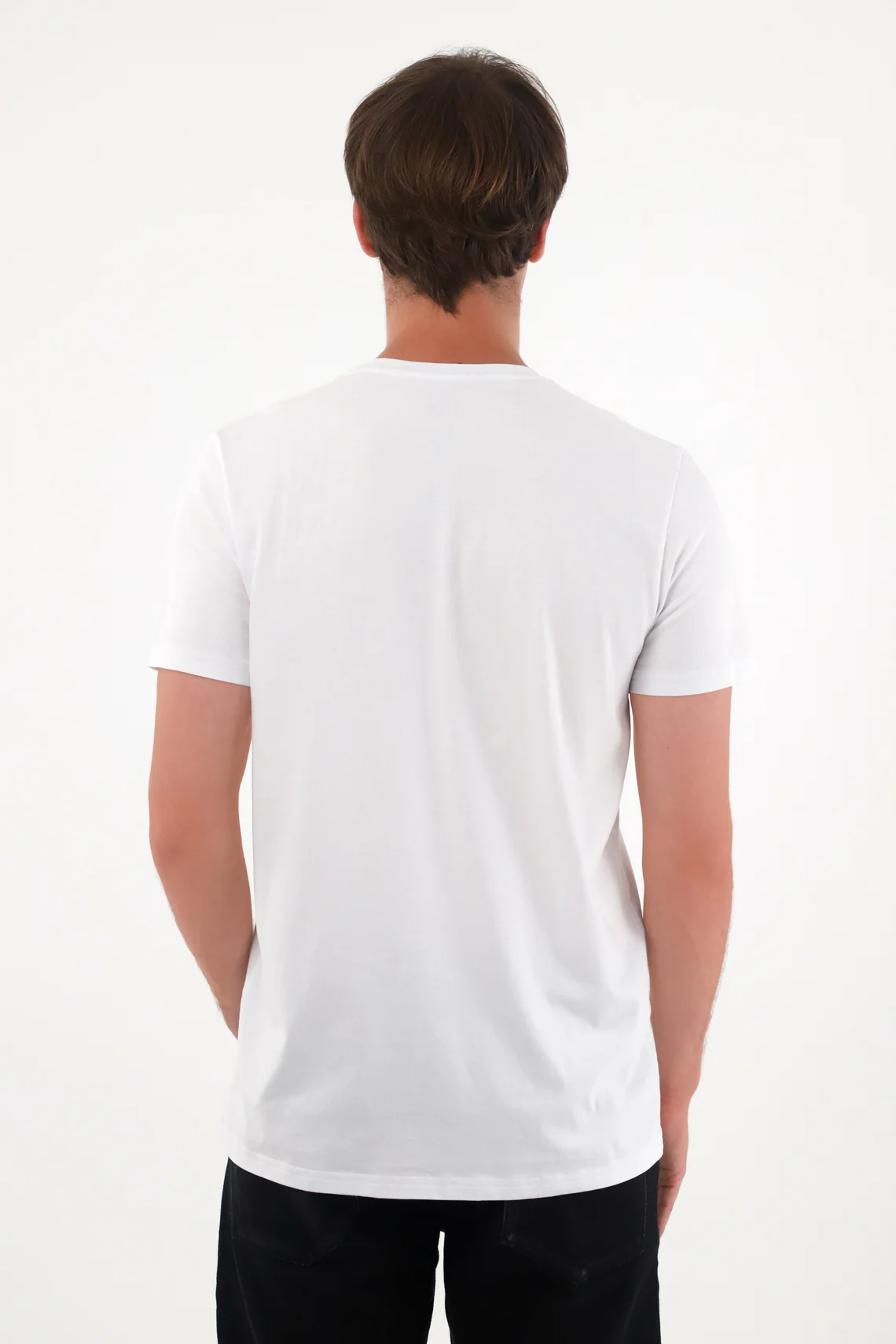 Men's Short Sleeve White T-Shirt in 100% Cotton - Image 4