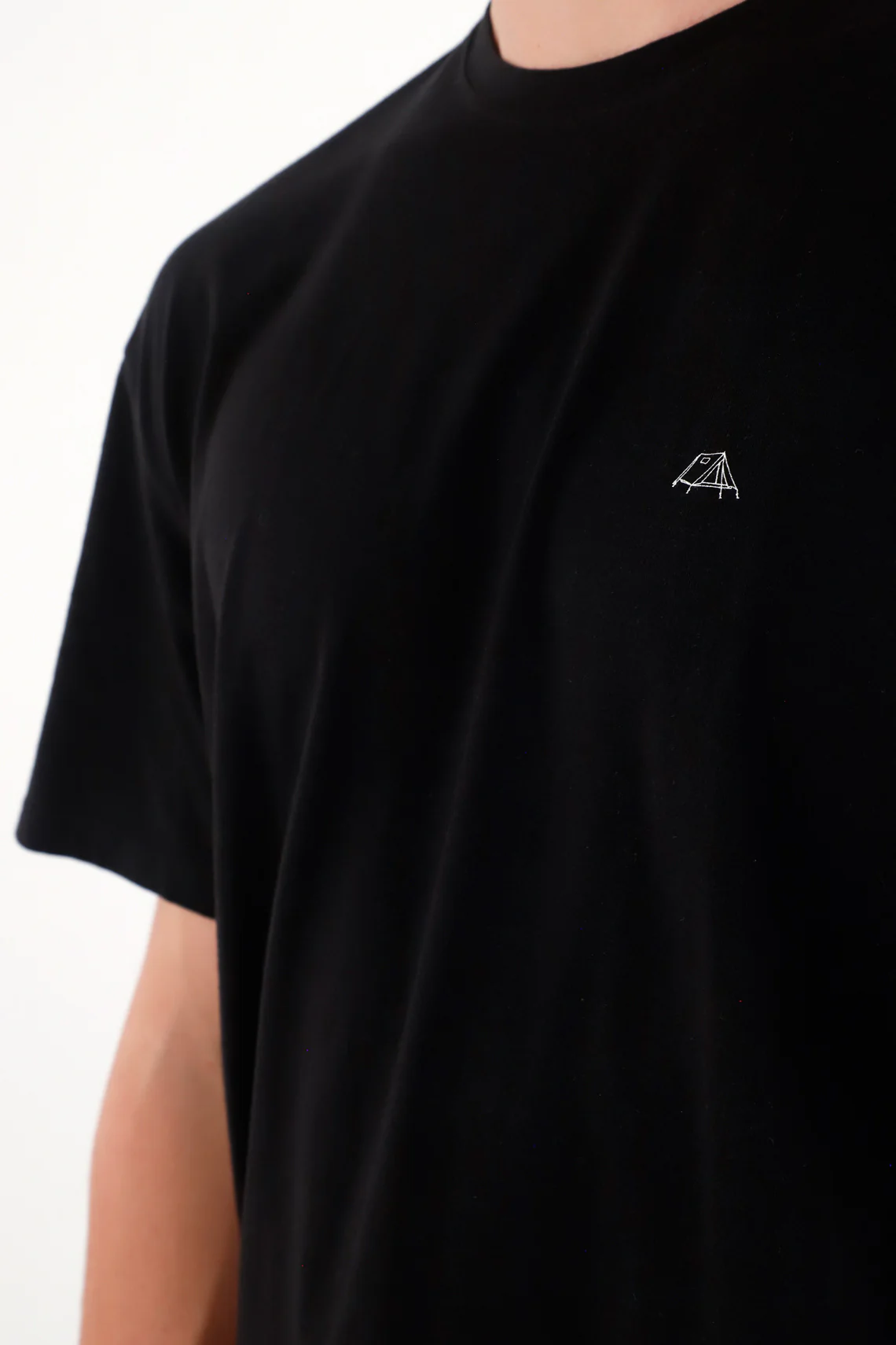 Men's Black Graphic Back Tee - Image 2