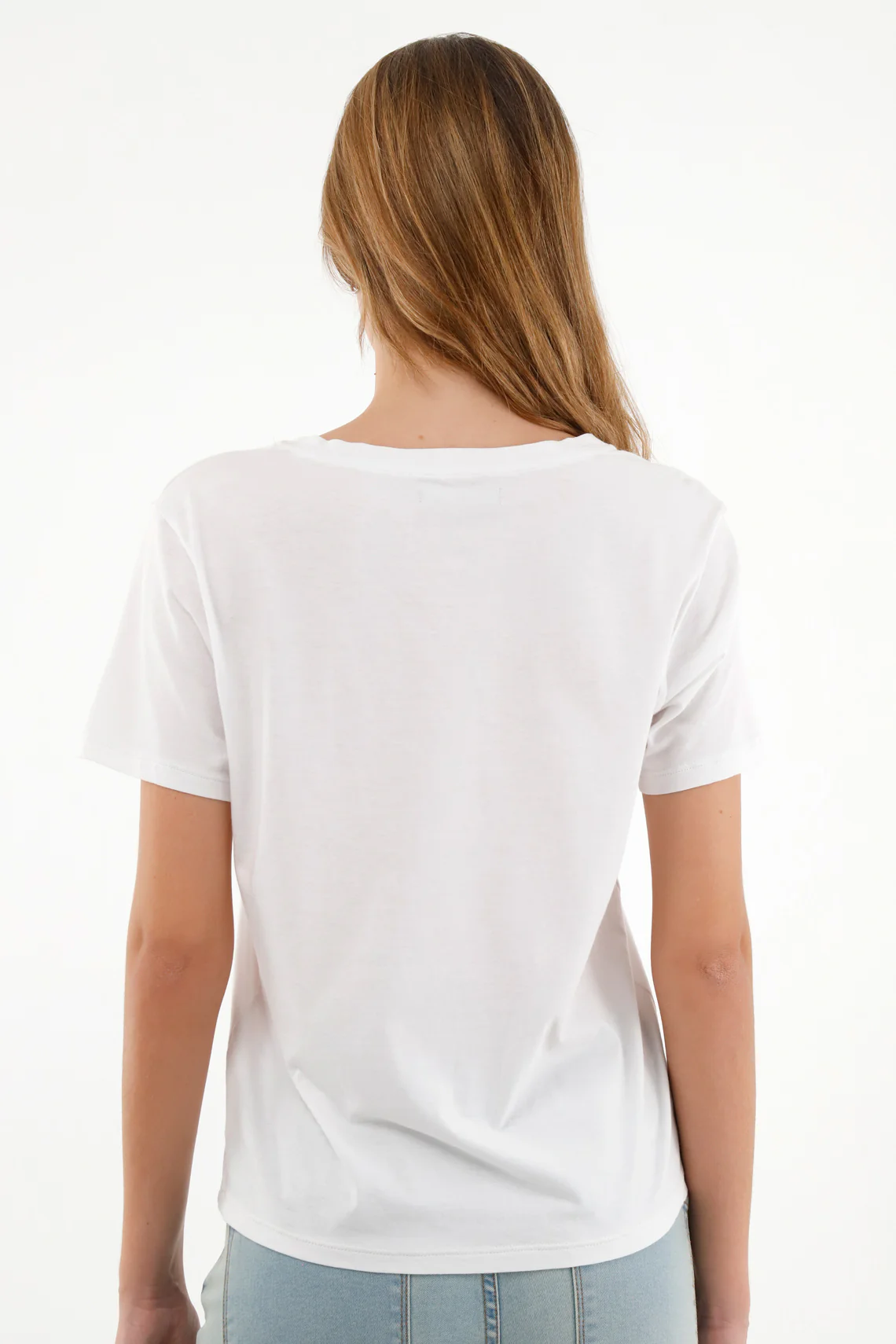 Women's White Crew Neck Tee - Image 2