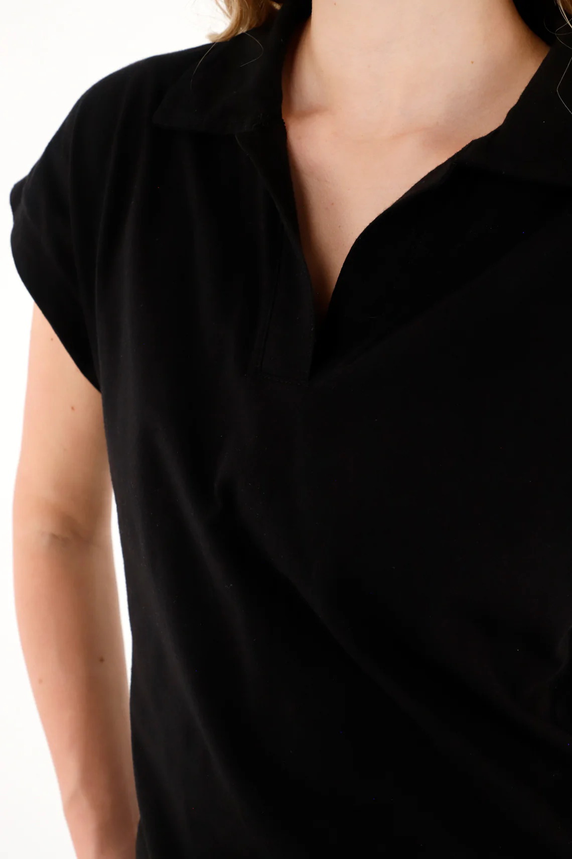 Women's black jersey t-shirt - Image 3