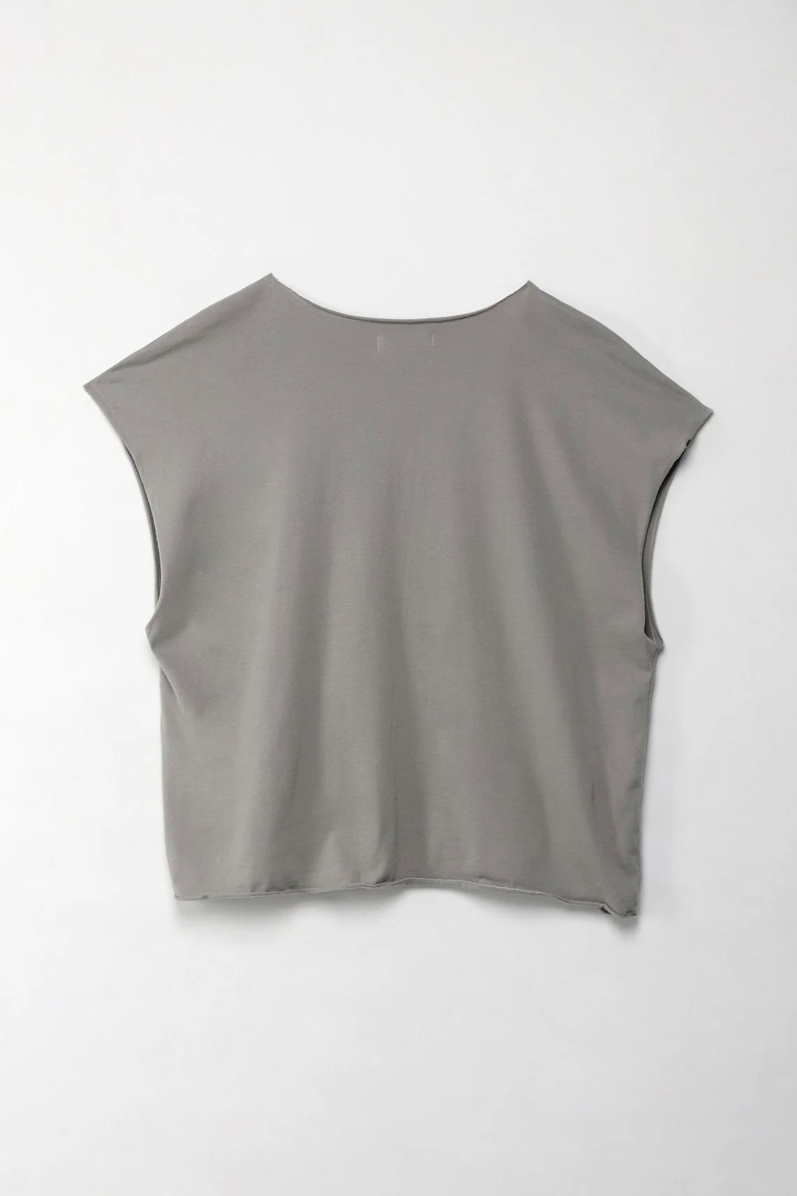 Women's Gray Boxy Fit Sleeveless T-shirt