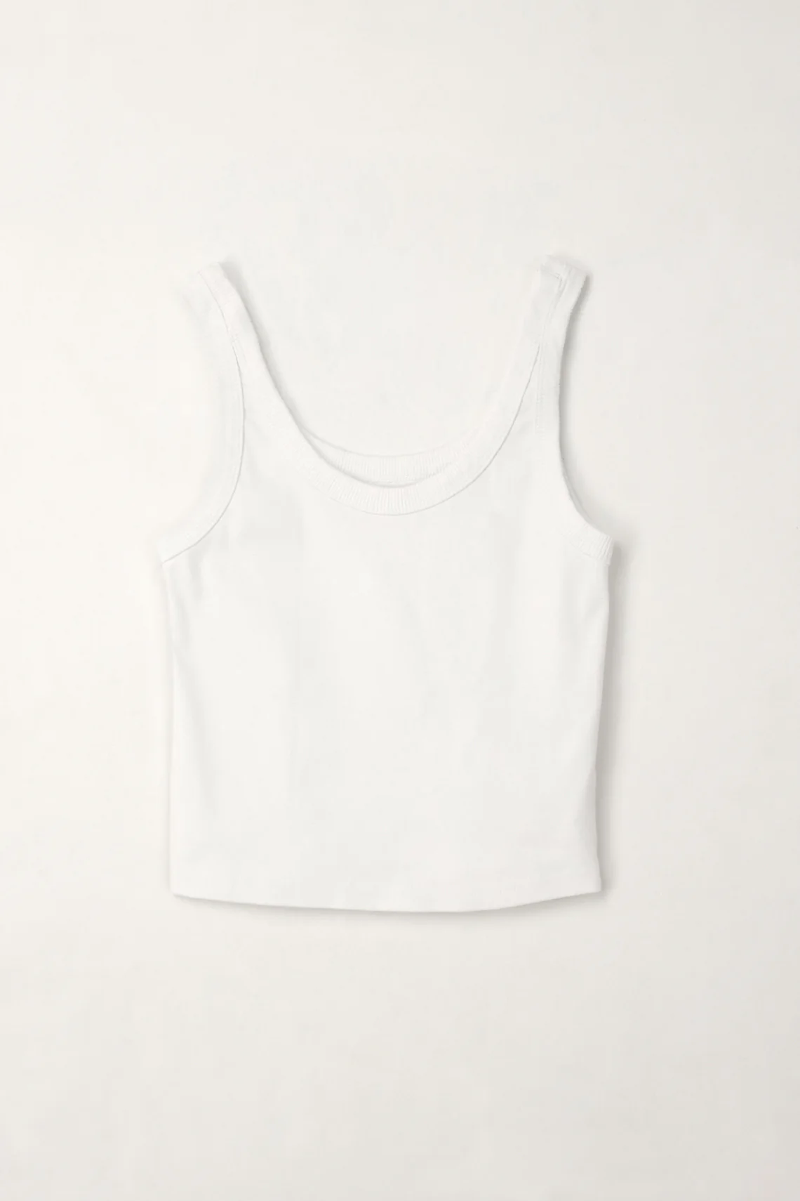 Women's White Ribbed Crop Top