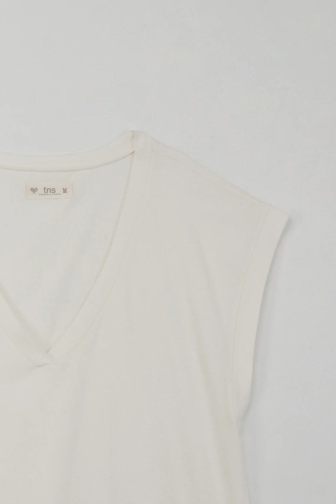 Women's Cream Sleeveless Top - Image 2