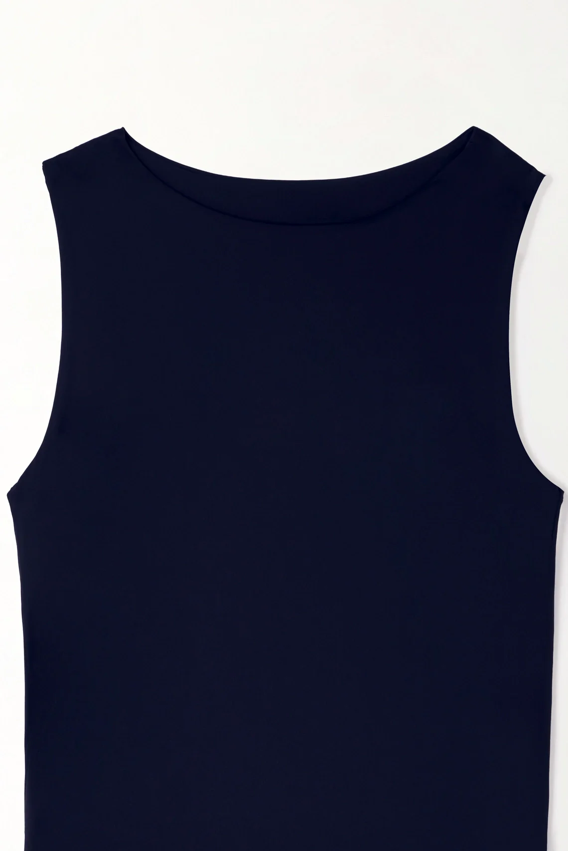 Black Sleeveless Fitted T-Shirt for Women - Image 2