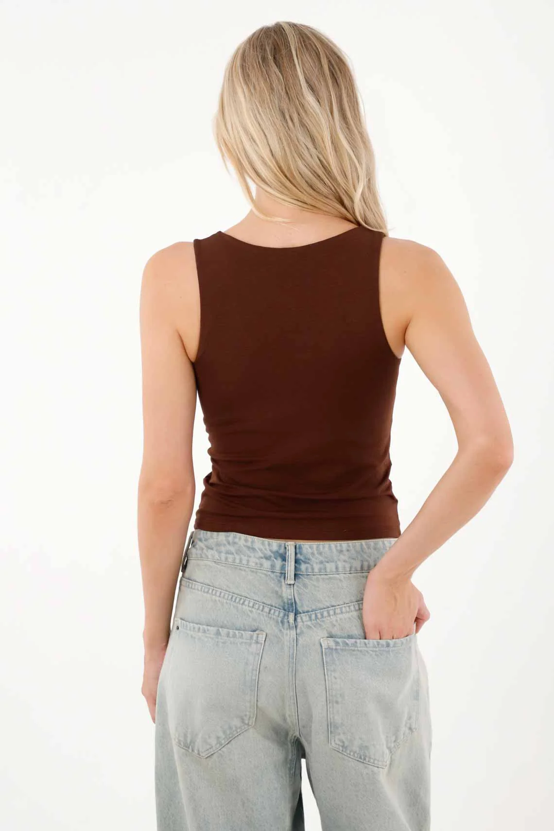 Coffee Sleeveless T-Shirt for Women - Image 2