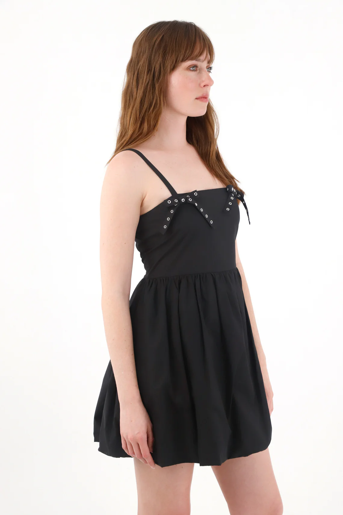 Women's Short Black Bubble Skirt Dress