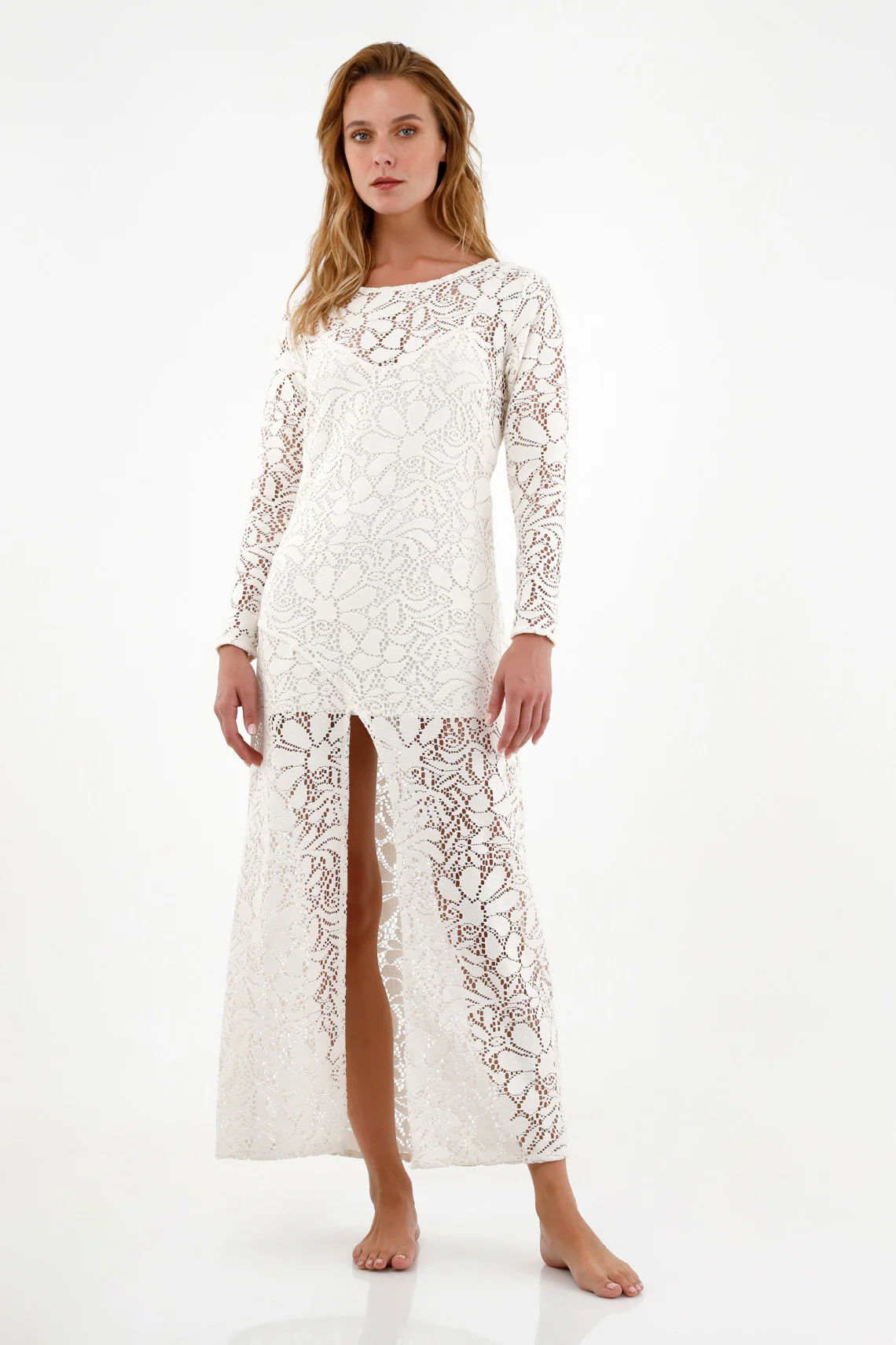 Women's Ecru Knit Dress - Image 2