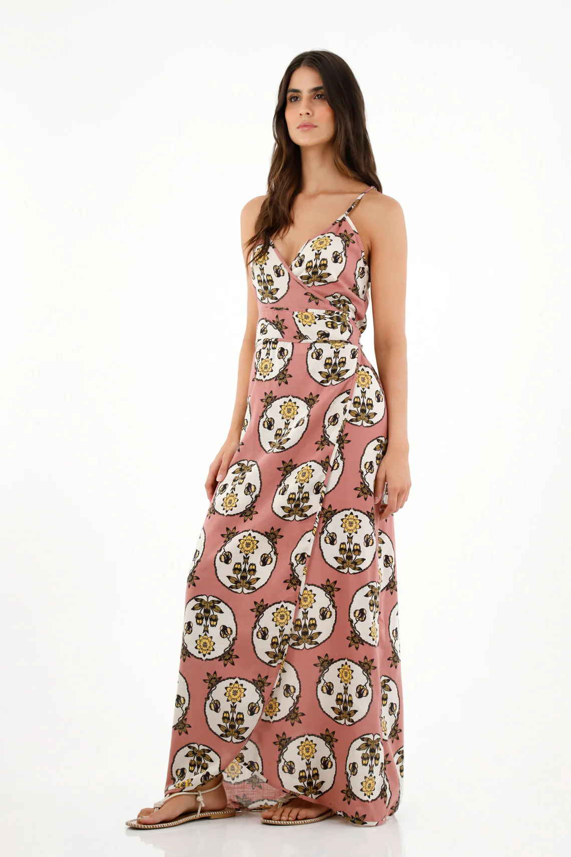 Women's long cross-design dress - Image 2