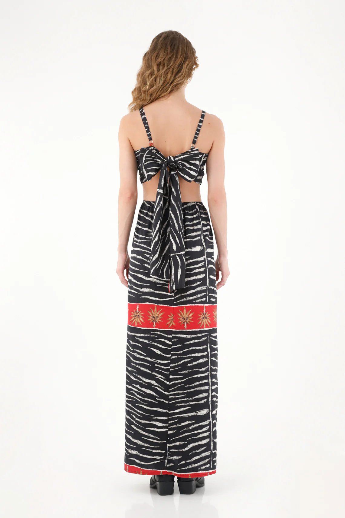 Women's Cut Out Printed Maxi Dress - Image 4
