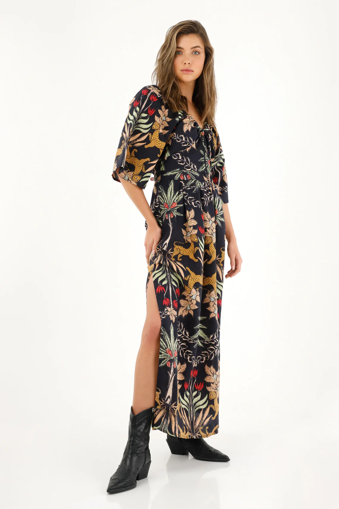 Women's Long Printed Dress - Image 3