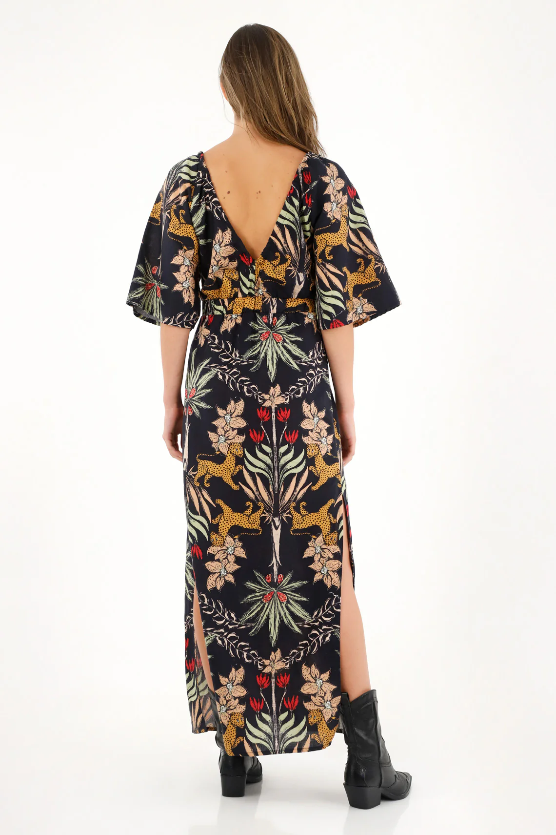 Women's Long Printed Dress - Image 4